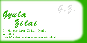 gyula zilai business card